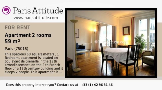 1 Bedroom Apartment for rent - Bir Hakeim, Paris - Ref. 7048