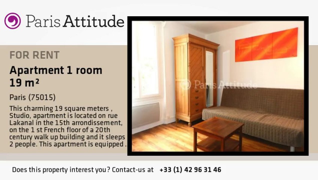 Studio Apartment for rent - Commerce, Paris - Ref. 8737