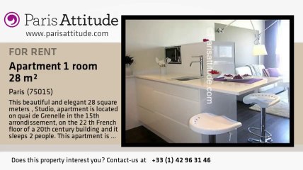 Studio Apartment for rent - Bir Hakeim, Paris - Ref. 6103