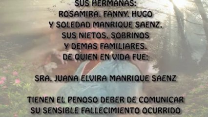 SEPELIO JUANA ELVIRA MANRIQUE SAENZ