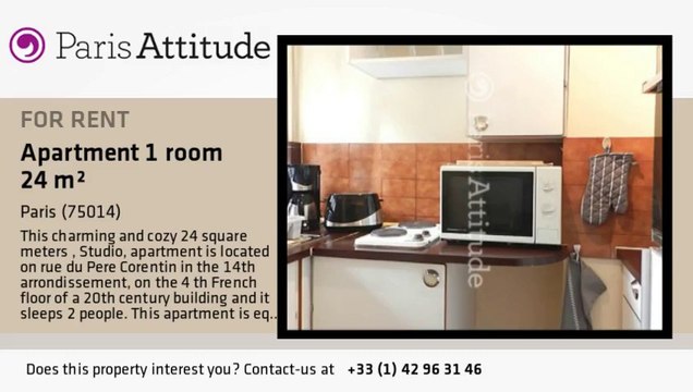 Studio Apartment for rent - Alésia, Paris - Ref. 8637