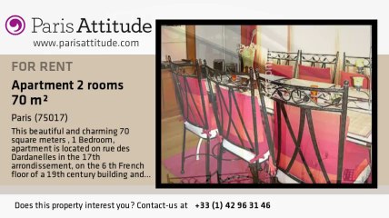 1 Bedroom Apartment for rent - Porte Maillot/Palais des Congrès, Paris - Ref. 6909