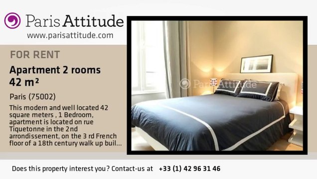 1 Bedroom Apartment for rent - Strasbourg St Denis, Paris - Ref. 8689