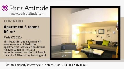 2 Bedroom Apartment for rent - Parmentier, Paris - Ref. 7293