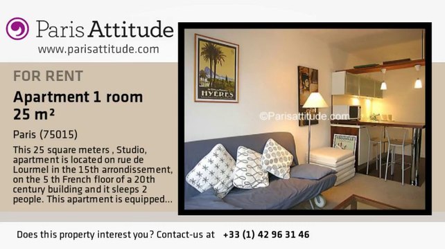 Studio Apartment for rent - Bir Hakeim, Paris - Ref. 7160