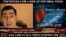 Oklahoma St Cowboys vs. Kansas Jayhawks Pick Prediction NCAA College Football Odds Preview 11-9-2013