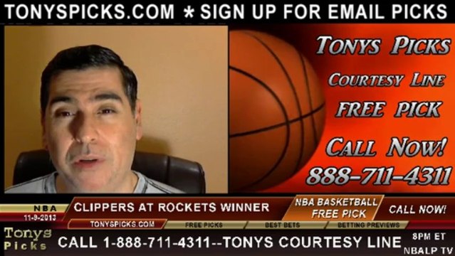 Houston Rockets vs. LA Clippers Pick Prediction NBA Pro Basketball Odds Preview 11-9-2013