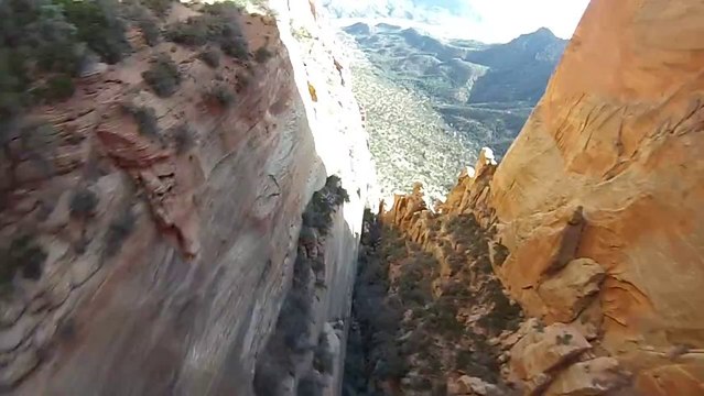 Wingsuit Scotty Bob dans un canyon