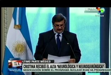 Download Video: Presidenta Cristina Fernández recibe el alta neurológica