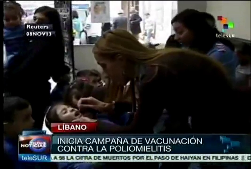 ONU inicia campaña de vacunación contra la poliomielitis en Siria