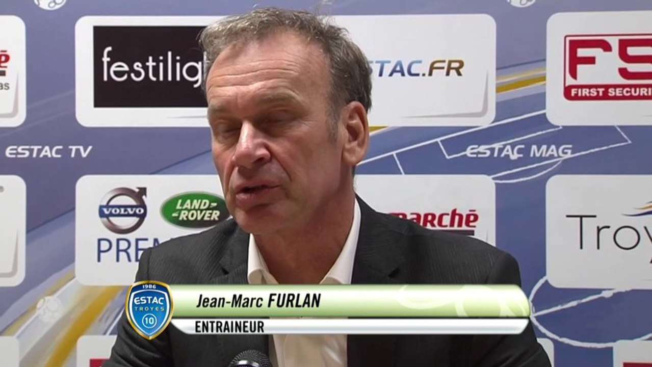 Conférence de presse ESTAC Troyes - Stade Lavallois (0-1) : Jean-Marc FURLAN (ESTAC) - Philippe  HINSCHBERGER (LAVAL) - 2013/2014
