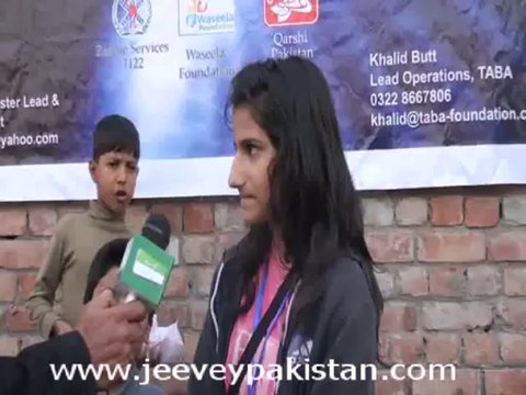 Sarah Asif participated in Taba Foundation's Health Camp at Gohawa Village Lahore
