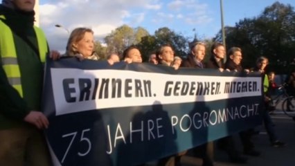 A silent march in Berlin to mark 75th anniversary of 'Kristallnacht'