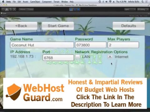 Advanced Unity 3D Game Development Tutorial | Hosting A Game And Registering With The LAN