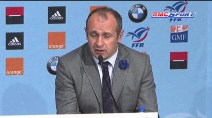 XV de France / Saint-André: "L'investissement des joueurs ne mérite par une défaite" - 09/11