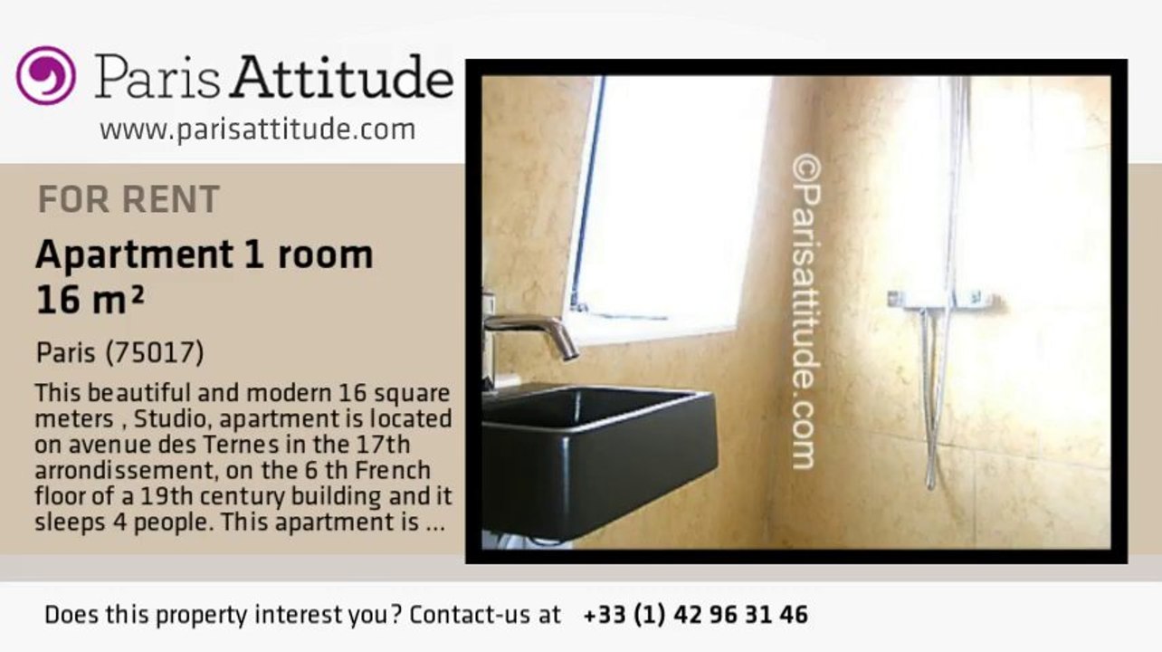 Studio Apartment for rent - Porte Maillot/Palais des Congrès, Paris - Ref. 7207