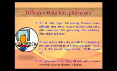 Offshore Data Entry