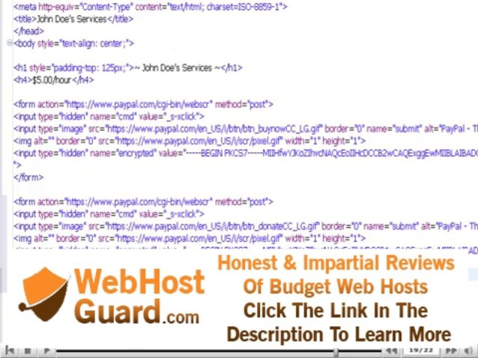 Create a donation button for PayPal by VodaHost web hosting