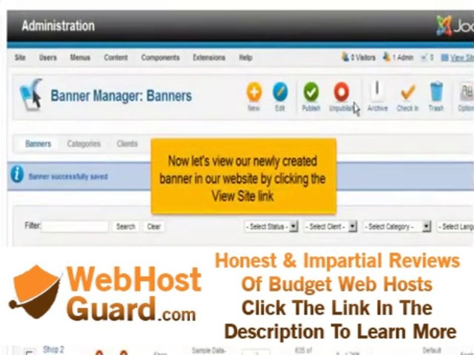 Web Hosting Domain Hosting How to manage Banners
