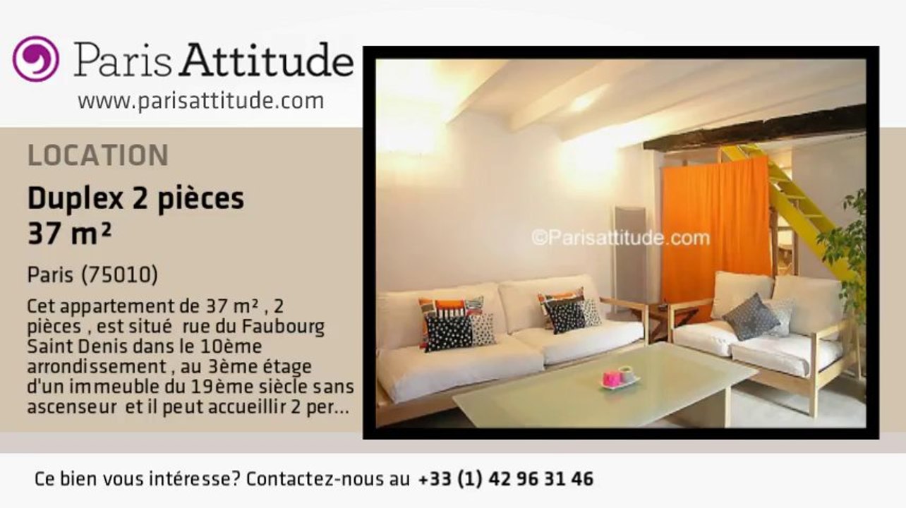 Duplex 1 Chambre à louer - Faubourg St Martin, Paris - Ref. 6936