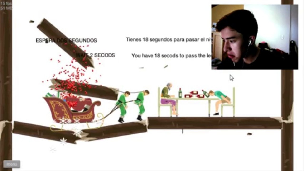 Happy Wheels #1 AND MY FACE! | MUERO DE MIEDO CON SLENDER! D: