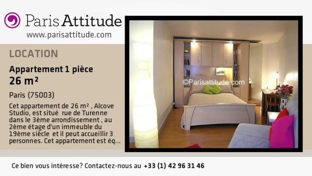 Appartement Alcove Studio à louer - Temple, Paris - Ref. 2586