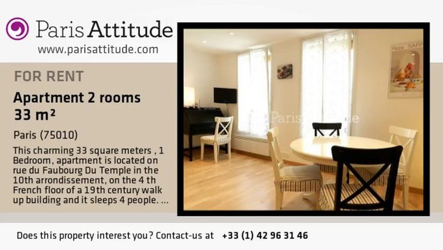 1 Bedroom Apartment for rent - République, Paris - Ref. 8599