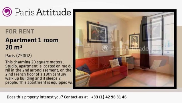 Studio Apartment for rent - Montorgueil, Paris - Ref. 8414