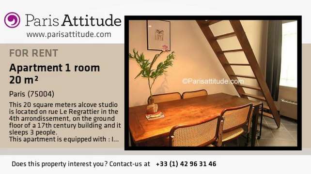 Studio Apartment for rent - Ile St Louis, Paris - Ref. 1290