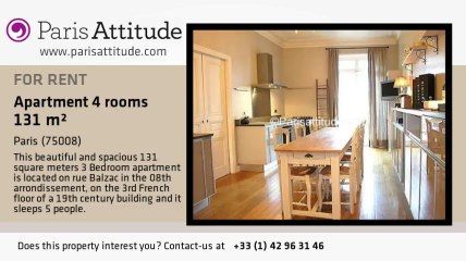 3 Bedroom Apartment for rent - Arc de Triomphe, Paris - Ref. 4107