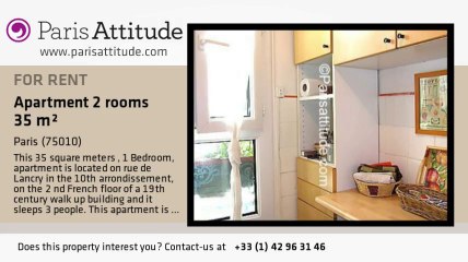 1 Bedroom Apartment for rent - République, Paris - Ref. 3532