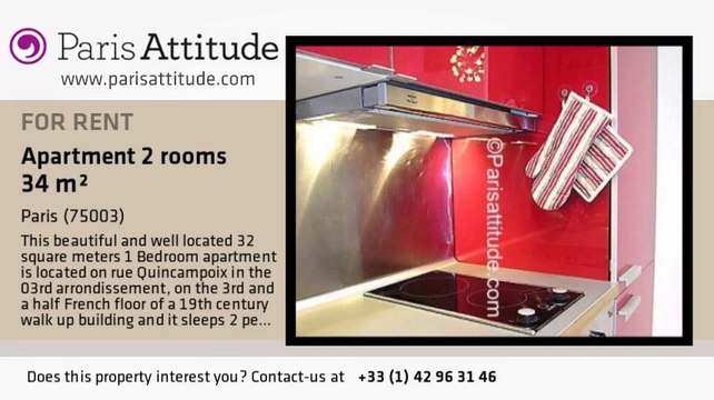 1 Bedroom Apartment for rent - Centre George Pompidou, Paris - Ref. 3378