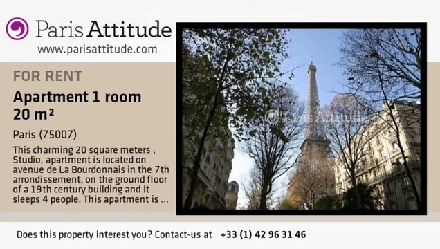 Studio Apartment for rent - Tour Eiffel, Paris - Ref. 8109