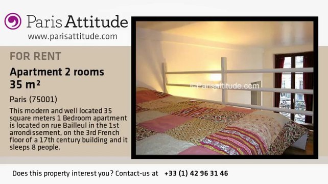 1 Bedroom Apartment for rent - Louvre, Paris - Ref. 2046