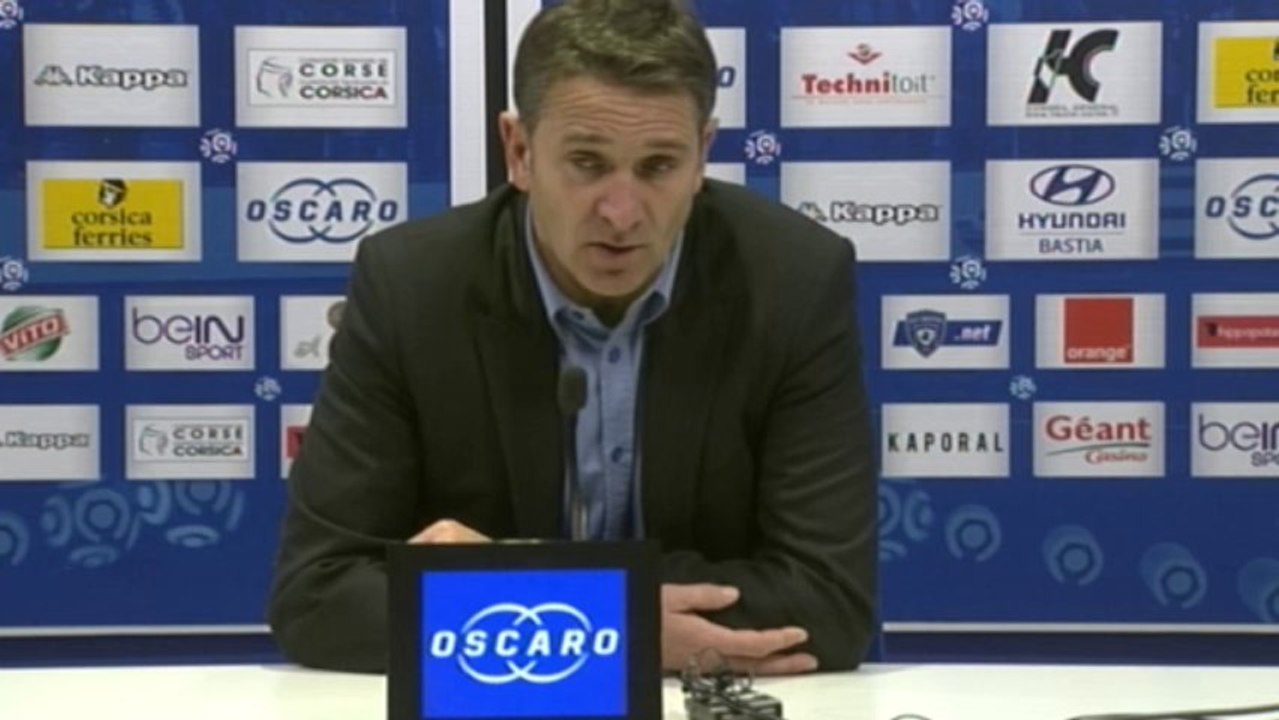 J13. Bastia / SRFC. Réaction de P. Montanier