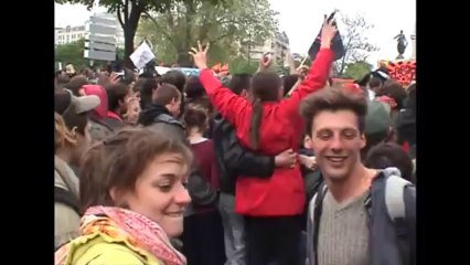 Paris (France) 01:05:2006 défilé des etudiants depart place de la Republique