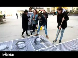 Le mystérieux "JR" et sa drôle galerie de portraits