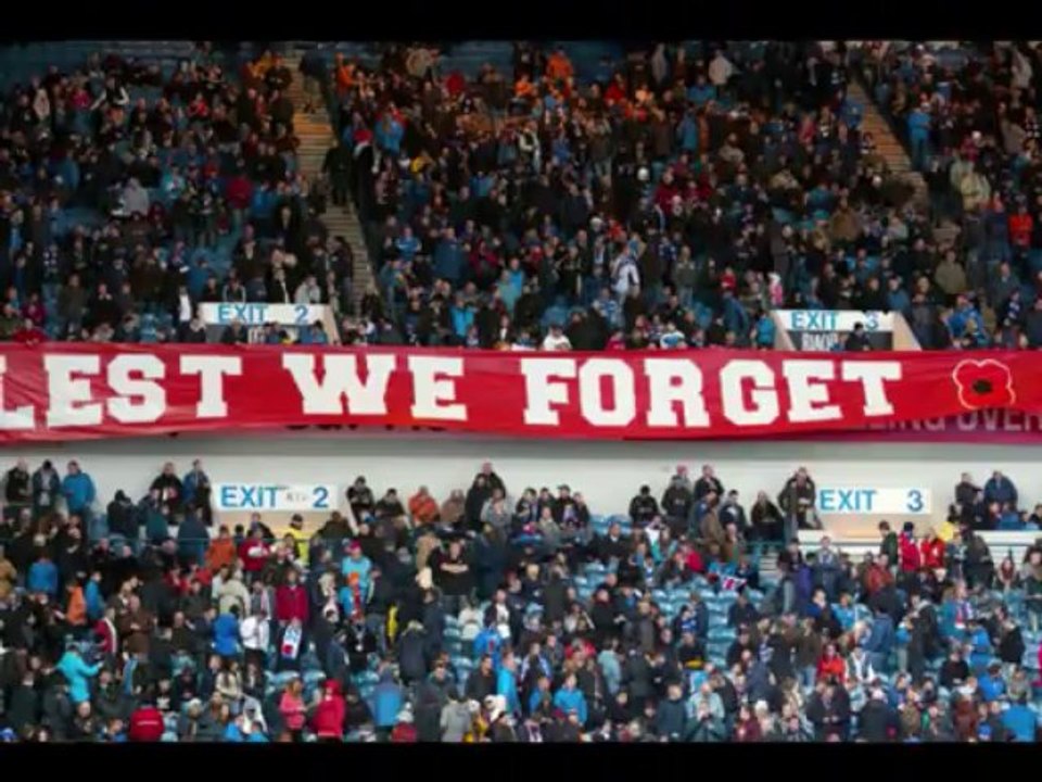 We Will Remember Them. Rangers vs Airdrieonians