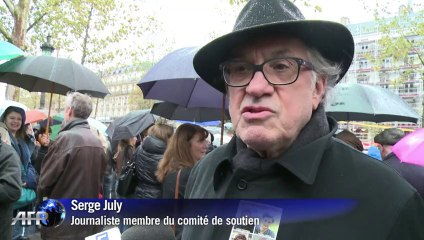 Rassemblement de soutien aux 4 otages français en Syrie