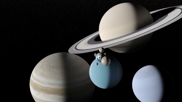 Comparaison des tailles de planètes dans l'espace