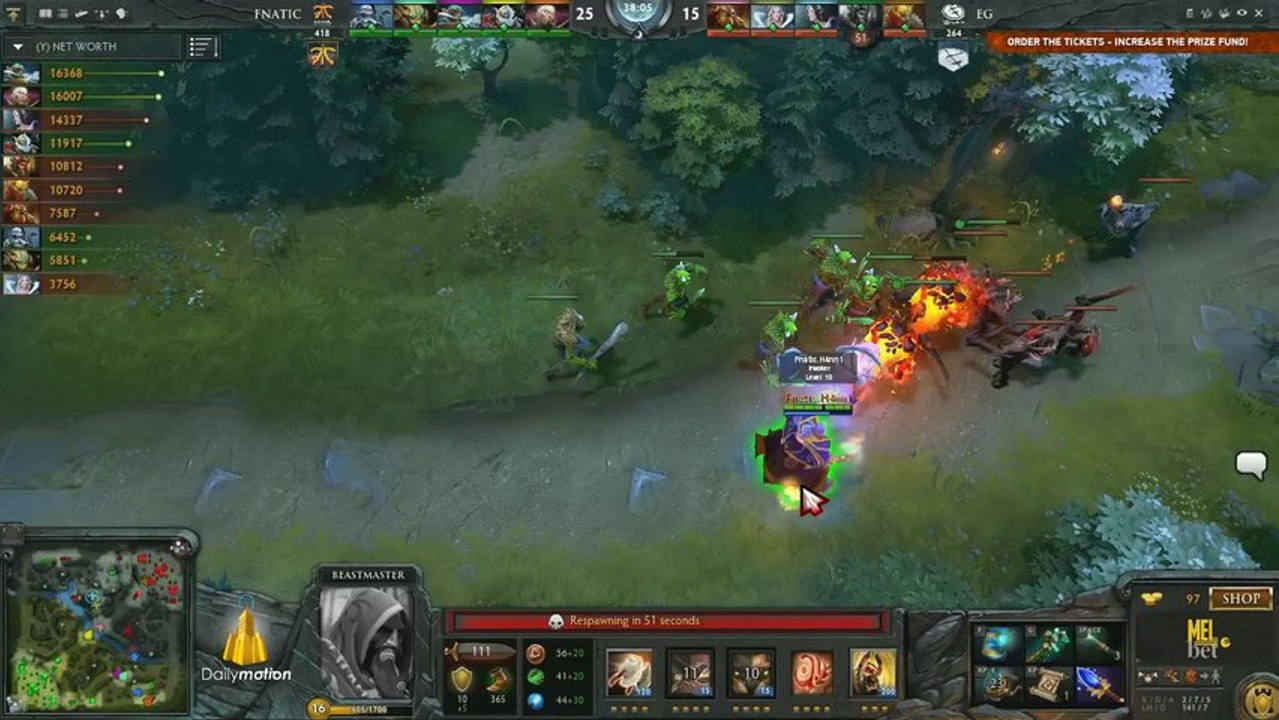 Fnatic EU vs Evil Geniuses Game 1 - DOTA 2 Champions League - TobiWan