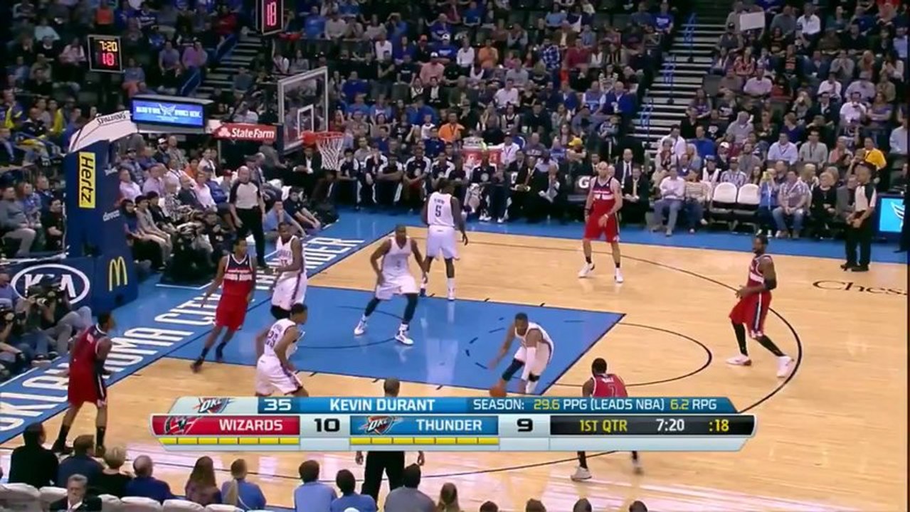 Le dunk monstrueux de Kevin Durant en contre-attaque