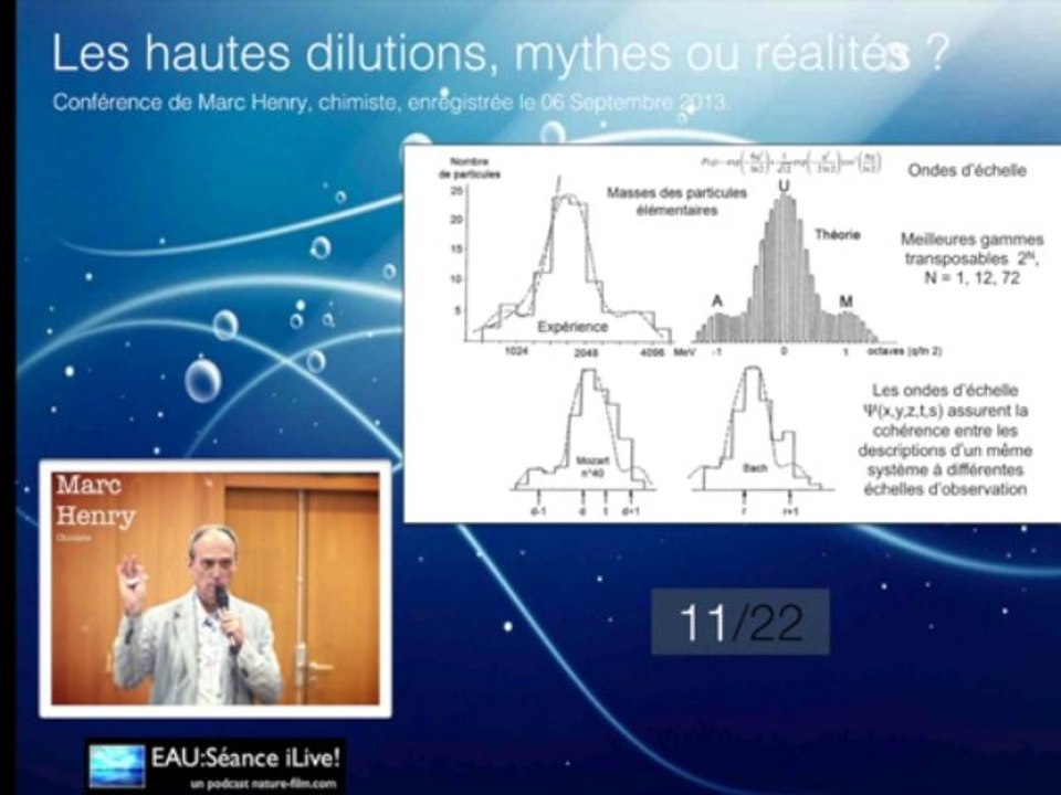 Extrait de conférence- Les Hautes Dilutions, mythes ou réalités?- par Marc Henry, chimiste.
