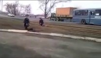 Awesome jump with a moped - FAIL