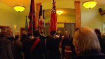 Public gather for war hero's funeral