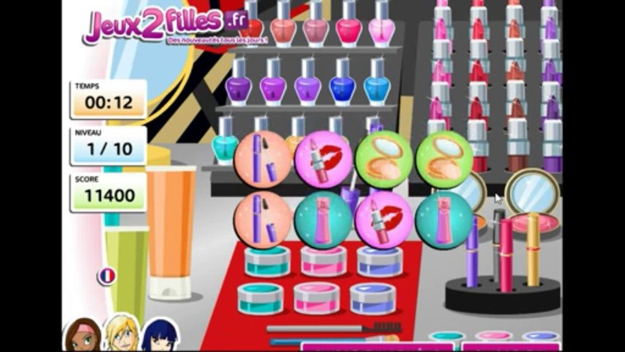 Jeu de mémoire de maquillage - Jeux2filles