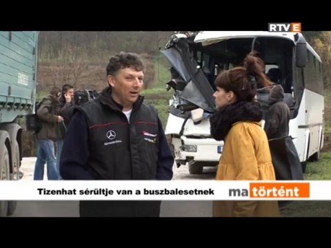 Ma történt Tizenhat sérültje van a buszbalesetnek 2013.11.11.