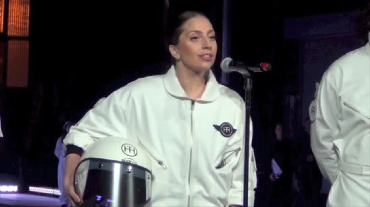 Lady Gaga Debuts the World's First Flying Dress at ARTPOP Release Party