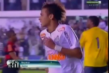 Santos vs Flamengo 4 - 5   AMAZING GOAL OF NEYMAR  27 07 2011