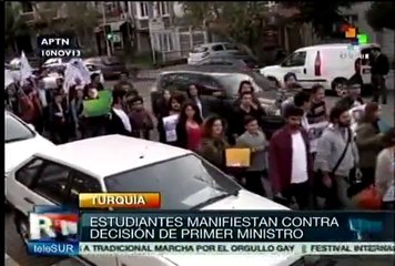Protestan estudiantes turcos contras políticas de Recep Tayyip Erdogan